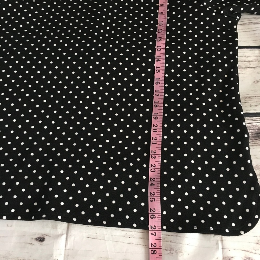 Croft & Barrow Womens Blouse Top Size‎ XXL Stretch 1/2 Bell Sleeve Polka Dot - Picture 10 of 10